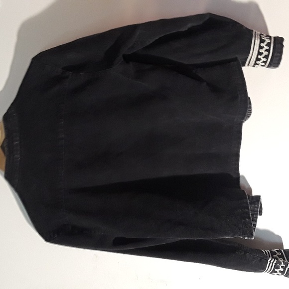 Vintage Style Black Embroidered Corduroy jacket - Picture 2 of 6
